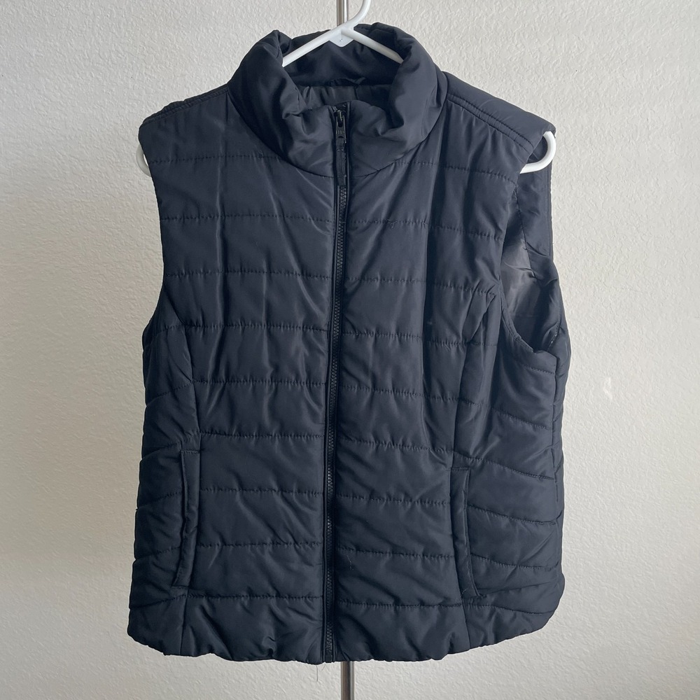 Aeropostale y2k XL Black Puffer Vest Warm Lightweight Outerwear Winter Layer